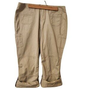 VENEZIA KHAKI CARGO ROLL-UP PANTS SIZE 16